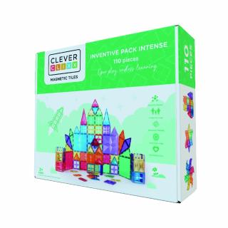 Set magnetic de construit Inventiv 110 piese, Cleverclixx