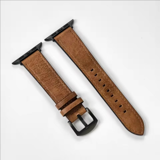 Curea ALTY din piele pentru Apple Watch, compatibila cu dimensiuni de 45mm, Ultra 49mm, 41mm, 40mm, 44mm, 46mm, bratara metalica pentru iWatch Seria 10, 9, 42mm. -