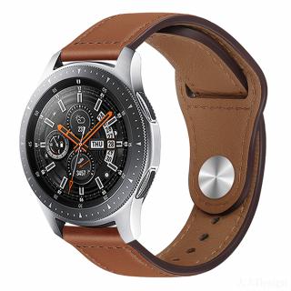 Curea ceas piele naturala ALTY, compatibila cu smartwatch Huawei Watch GT 2 42 mm, Samsung Galaxy Watch 42 mm, latime curea 20 mm, Maro