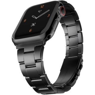 Curea metalica ALTY premium, pentru Apple Watch Ultra SE 8 7 6 5 4 3 2 1, Display 42 44 45 49 mm, Negru