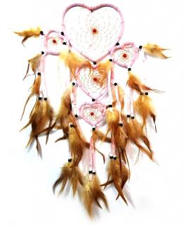 Dream Catcher inimioare roz