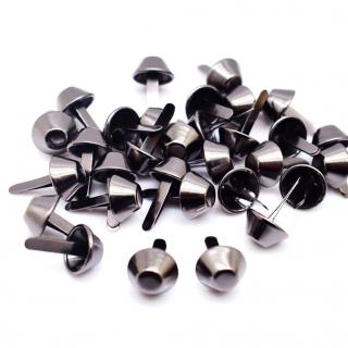 Set 10 tinte metalice cap plat 10mm negru