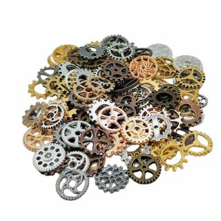 Set 100 bucati mix rotite colorate pentru lucrari steampunk