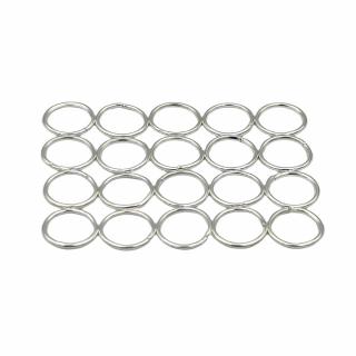 Set 20 inele pentru par, culoare argintie, 10mm