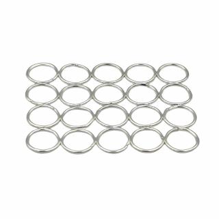 Set 20 inele pentru par, culoare argintie, 8mm