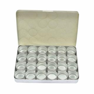Set 24 cutiute aluminiu rotunde