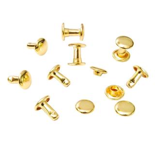 Set 50 riveti fata dubla, aurii 6mm