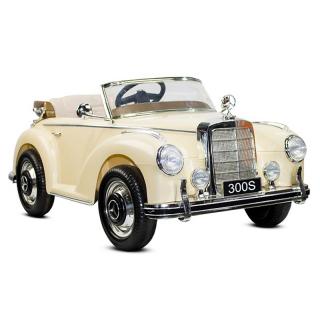 Masinuta electrica de epoca Mercedes 300S, 90W putere, 12V PREMIUM  Beige