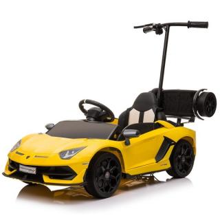 Masinuta electrica + hoverboard,  Lamborghini Aventador SVJ, 70W, 12V 14Ah premium, Galben