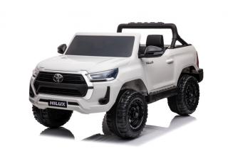 Masinuta electrica pentru 2 copii, Toyota Hilux 4x4 180W 12V 14Ah PREMIUM, culoare Alba