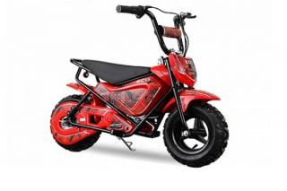 Mini Motocicleta electrica cu roti ajutatore, NITRO ECO Flee 300W 24V, culoare Rosu