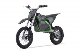 Motocicleta electrica E-Dirtbike Serval VX 1600W 14 12 48V 15Ah Lithiu ION, culoare Verde