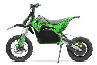 Motocicleta electrica Eco Serval PRIME 1200W 12 10 48V 15Ah Lithiu ION, culoare Verde