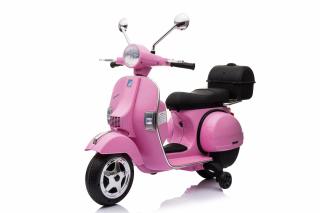 Scuter electric pentru copii Piaggio PX150 70W 12V Premium cu ladita, culoare roz