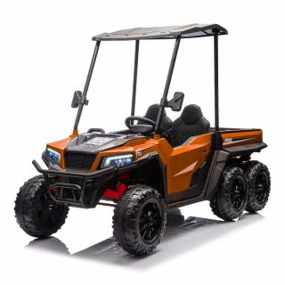 UTV electric pentru copii, Kinderauto Gladiator, 2 locuri, 180W, 12V echipat premium, culoare portocalie