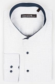 Camasa alba slim fit 2XL cu buline