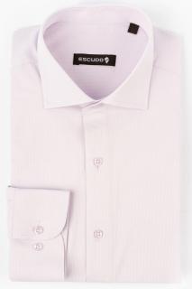 Camasa lila cu model in tesatura regular fit
