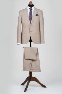 Costum slim fit bej-pepit -Talia 2