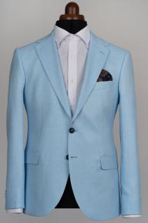 Sacou barbati slim fit bleu - Talia 2