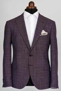 Sacou barbati slim fit mov-pepit - Talia 2