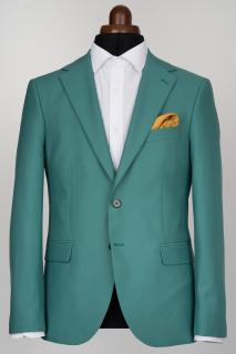 Sacou barbati slim fit turcoaz