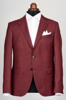 Sacou slim fit burgund-visiniu