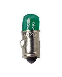 Bec clasic 2W 12V iluminat bord soclu metal BA7s 2buc - Verde