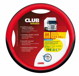 Husa volan camion Club premium - M - O 44 46cm - Rosu