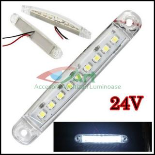 Lampa gabarit 9 led Alb 24V Slim