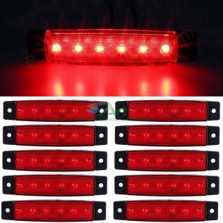 Lampa laterala 6 LED-uri rosie 24v