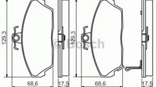 Placute frana fata BOSCH 0 986 495 233 - Honda Civic, Rover 45