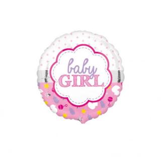 Balon folie Baby Girl roz 43cm 026635336437