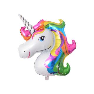 Balon folie Cap Unicorn curcubeu 108 x 88 cm