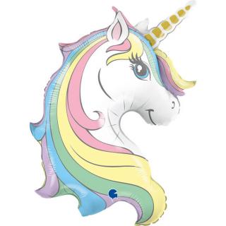 Balon folie cap Unicorn macarons 99 cm