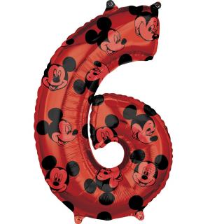 Balon folie cifra 6 Mickey Mouse Forever 66cm