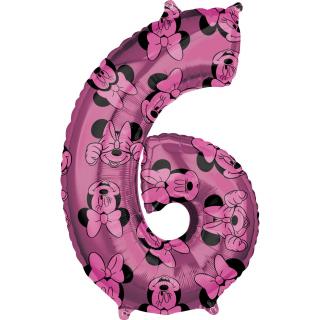 Balon folie cifra 6 Minnie Mouse Forever 66cm