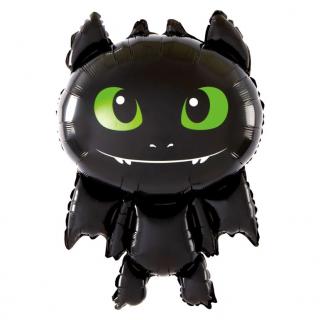 Balon folie dragon negru 86 x 59 cm