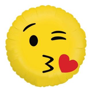 Balon folie Emoji Kiss   Pupic , Sarut 45cm