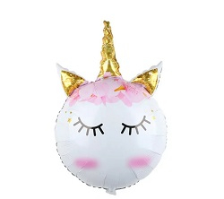 Balon folie figurina cap unicorn 60 cm