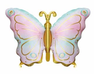 Balon folie fluture auriu 79 x 53 cm