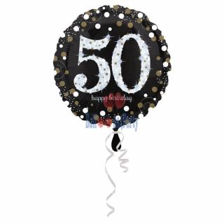 Balon folie Happy Birthday 50 ani 43 cm