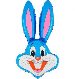 Balon folie iepure albastru Bunny 90 cm