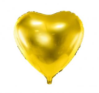 Balon folie inima aurie 24 cm