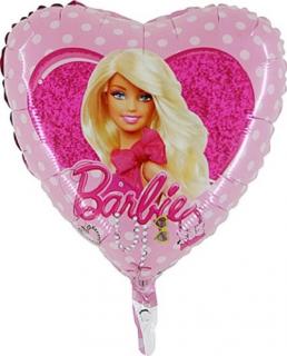 Balon folie inima Barbie bijuterii 43 cm