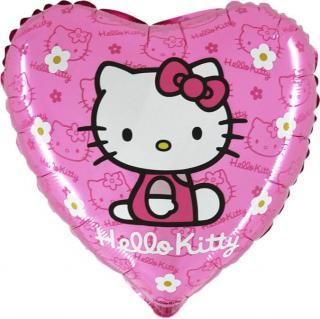 Balon folie inima Hello Kitty 46 cm