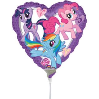 Balon folie inima mini figurina My Little Pony   Poney 22 cm