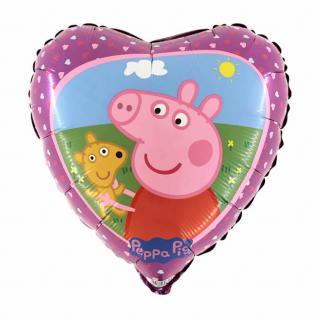 Balon folie inima Peppa Pig 46 cm