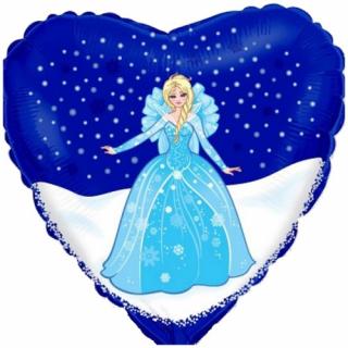 Balon folie inima Printesa Elsa Frozen 45 cm