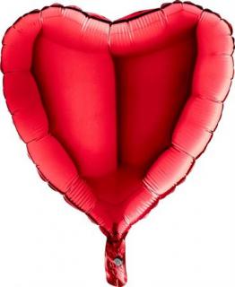 Balon folie inima rosie 60 cm