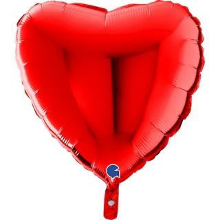 Balon folie inima rosie 76 cm